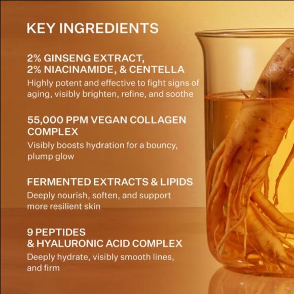 🌶4/$12 NIP Peach & Lily Glass Skin Ginseng Collagen Mask Full Size Retail $8.00 - Picture 6 of 8